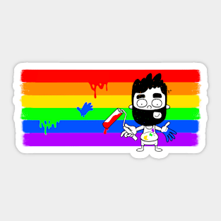 Pocket Gay Painting Pride Sticker